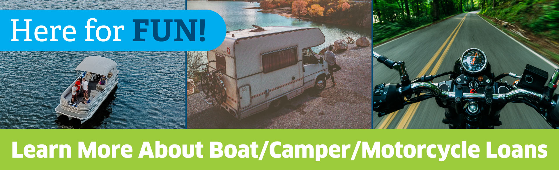 Boats Campers and Motorcycle Loans