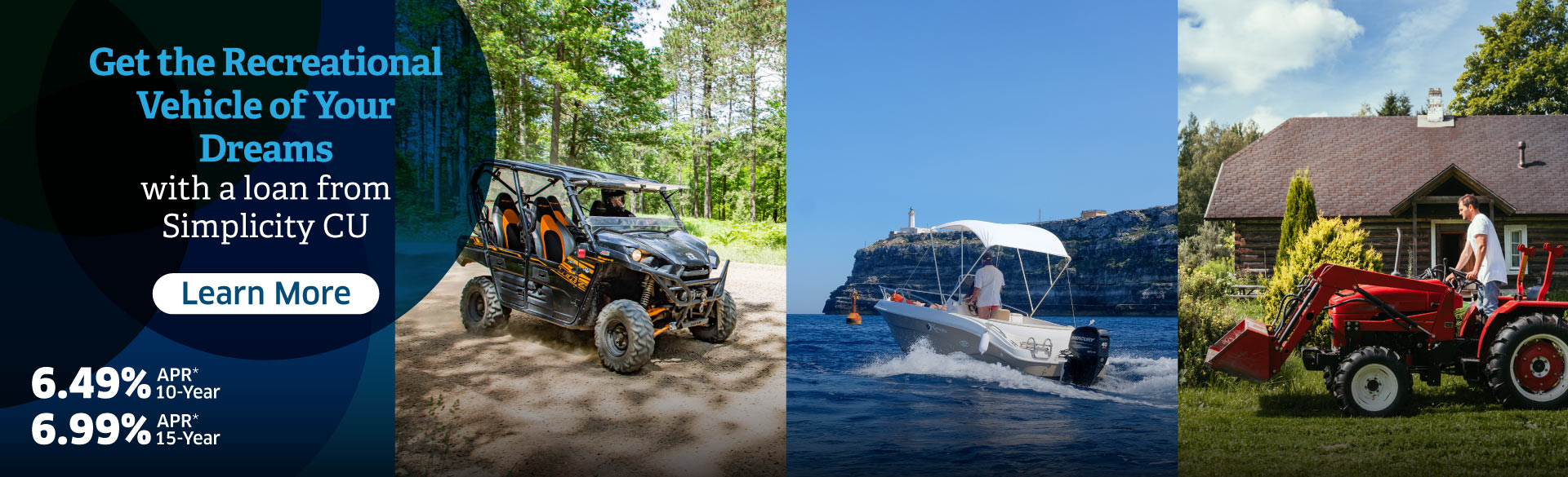 Get the Recreational Vehicle of Your Dreams with a loan from Simplicity CU
