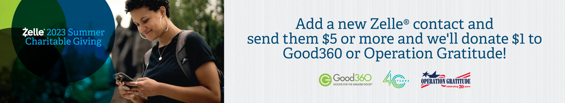 Zelle 2023 Summer Charitable Giving