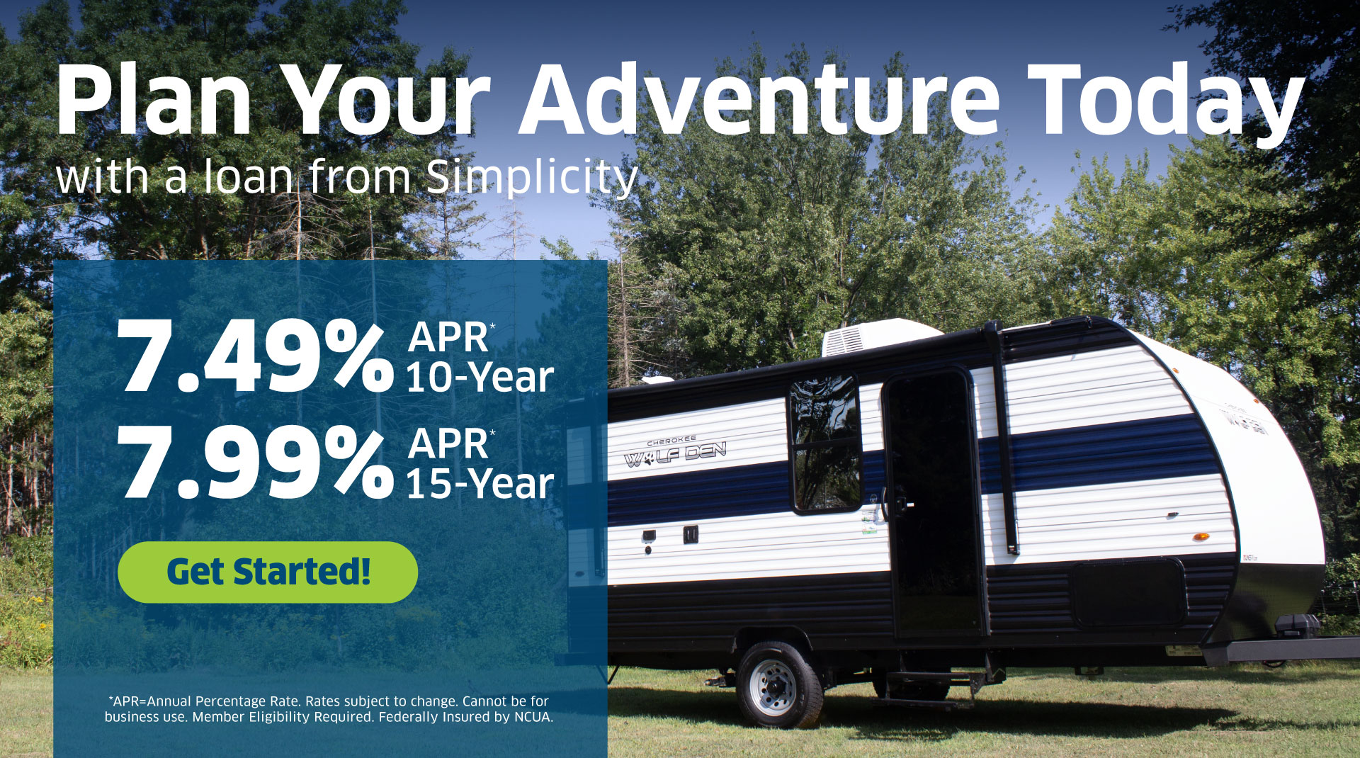 Plan Your Adventure Today with a loan from Simplicity! Get Started