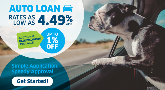 Auto Loan rates as low as 4.49% APR