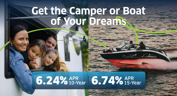 Get the camper of boat of your dreams